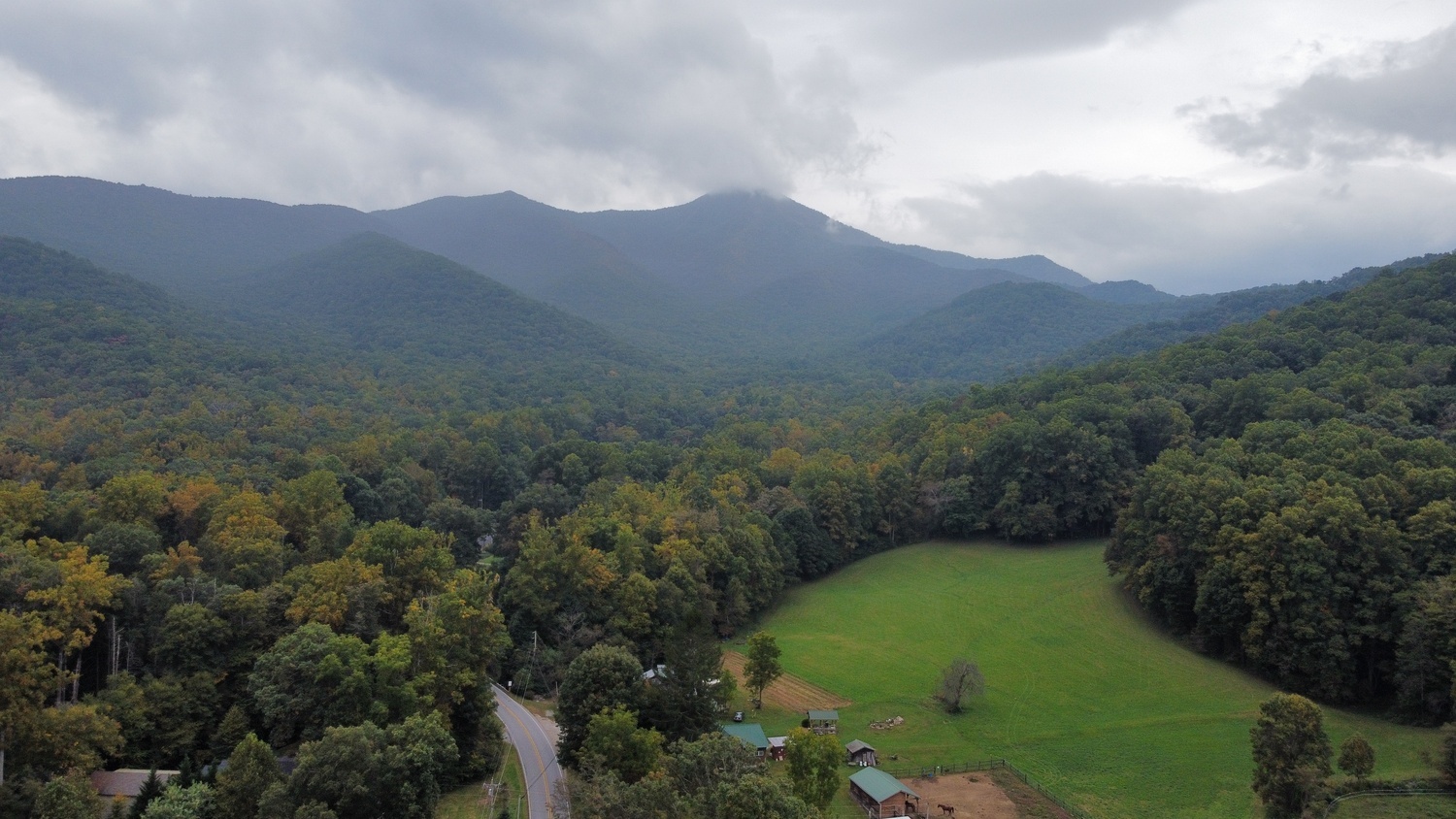 Stunning view of Mount Pisgah and the Blue Ridge Mountains from Pisgah View RV Park