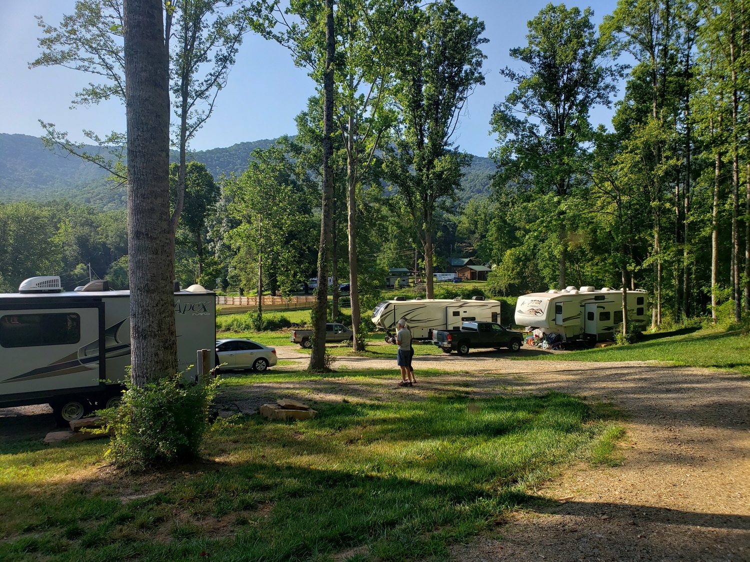 Pisgah View RV Park campsite scene